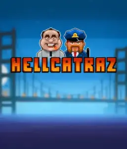 Dive into the thrilling world of Hellcatraz slot by Relax Gaming, highlighting a cartoonish prisoner and a guard with the infamous Alcatraz prison and San Francisco skyline in the background. This image depicts the fun and humor of an prison break-themed game, ideal for players looking for a unique slot experience, providing a captivating gaming experience. 