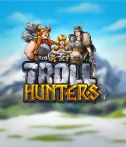 Enter the realm of "Troll Hunters," where fierce Viking warriors stand ready to take on their foes. The logo features a pair of Vikings, male and female, armed and ready, set against a cold mountainous backdrop. They exude bravery and might, reflecting the core of the game's adventurous theme.